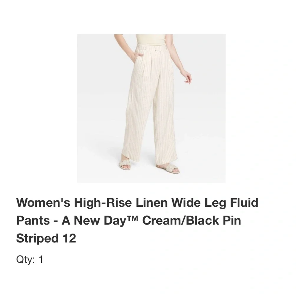 Target High Rise Linen Pant - Picture 1 of 2